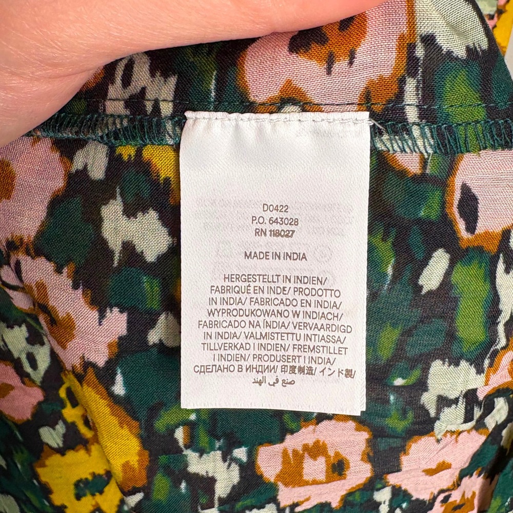 Boden Womens Floral Boho Tiered Smock Midi Dress Yellow Pink US 8L D0422 - Picture 6 of 9